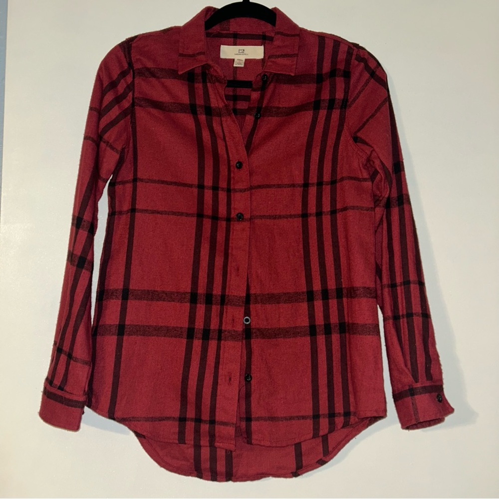Thread & Supply Red and Black Plaid Shirt
